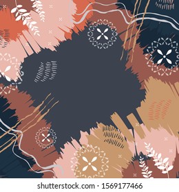 Abstract scarf pattern with contemporary art design