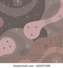 Abstract scarf pattern design with ethnic element. Hijab fashion