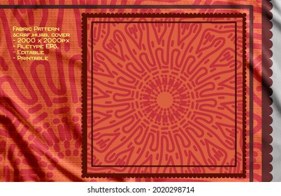 Resumen de diseño de patrones de bufanda con adorno floral adecuado para el hijab