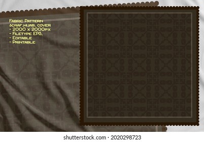 Abstraktes Scharfmuster-Design mit Blumenverzierungen für Hijab-Motive