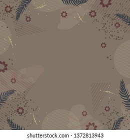 Abstract scarf pattern design with grunge style