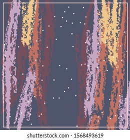 Abstract scarf pattern design for hijab fashion. Hijab scarf with splash brush ink and leaves for Printing Production.