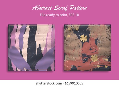 Abstract scarf pattern design for hijab, blanked, pillow, etc