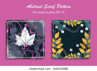 Diseño abstracto de patrones de bufanda para hijab, blanqueado, almohada, etc.