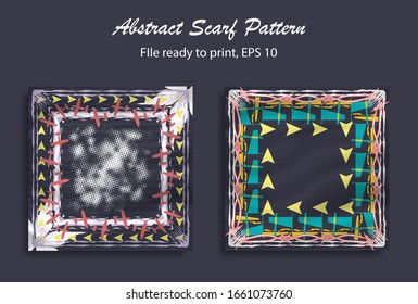 Diseño abstracto de patrones de bufanda para hijab, blanqueado, almohada, etc.