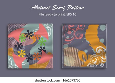 Abstract scarf pattern design for hijab, blanked, pillow, etc