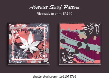 Abstract scarf pattern design for hijab, blanked, pillow, etc