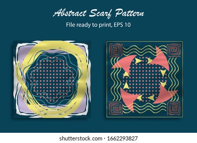 Abstract scarf pattern design for hijab, blanked, pillow, etc