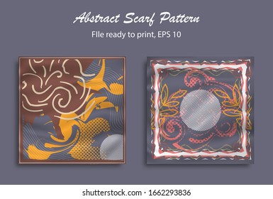 Abstract scarf pattern design for hijab, blanked, pillow, etc