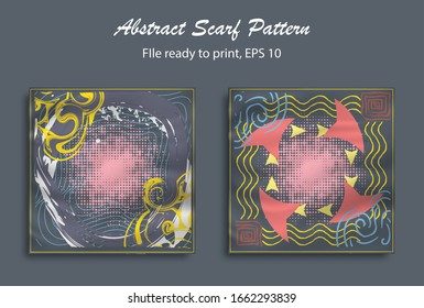 Abstract scarf pattern design for hijab, blanked, pillow, etc