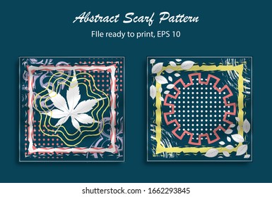 Abstract scarf pattern design for hijab, blanked, pillow, etc