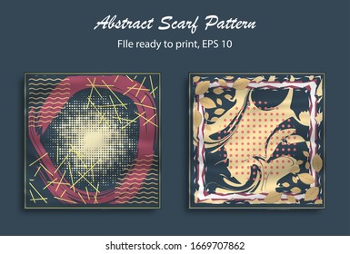 Diseño abstracto de patrones de bufanda para hijab, blanqueado, almohada, etc.