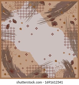 Abstract scarf pattern design. Hijab fashion