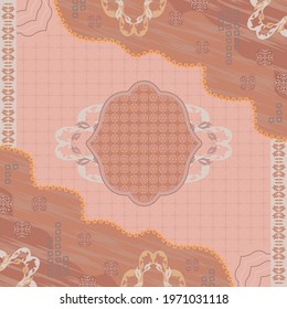 Abstract scarf pattern design. Hijab motif print