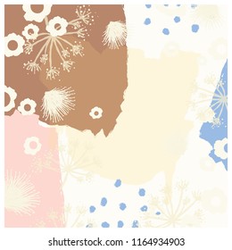 Abstract scarf pattern with floral