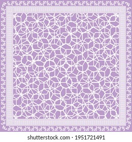 Abstraktes Schal-Muster mit floralem Design. Hijab-Motiv mit Blumenziermotiv