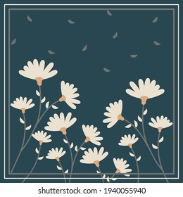 Abstract scarf pattern with flower, leaves, dots design. Hijab motif and hijab pattern for fabric print, hand drawn lines