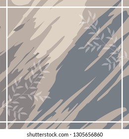 abstract scarf pattern with leaf design