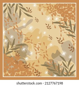 abstract scarf pattern with yellow color background