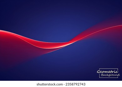 Abstract scarlet geometric. Isolate on dark purple background. Vector illustration.
