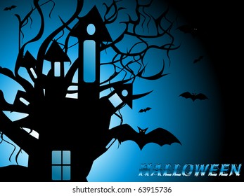 abstract scary halloween background, vector illustration