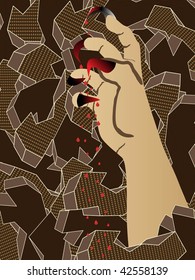 abstract scary pattern background, illustration