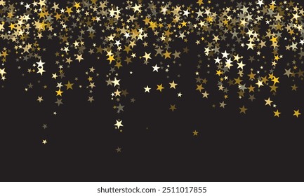 Abstract scatter bright sparks. Random glitter particle design. Little starburst spangles Christmas decoration confetti. 