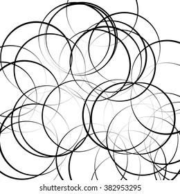 Abstract scattered circle shapes. Artistic monochrome image.