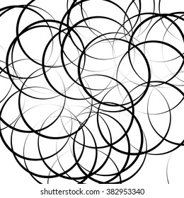 Abstract scattered circle shapes. Artistic monochrome image.