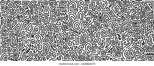 Abstract scattered line shapes background design. 