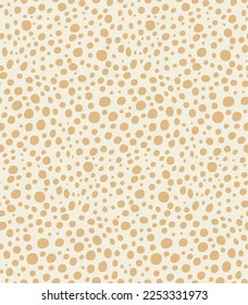 Abstract Scattered Random Spots Seamless Vector Pattern Trendy Fashion Colors Messy Dots Design Perfect for Allover Fabric Print or Wrapping Paper Milky Brown Tones