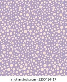 Resumen Diseminación de los puntos aleatorios sin costura Patrón de vectores de moda Colores de moda de diseño de puntos desordenados Perfecto para la impresión de tela de alamante o envolver el papel Lilac Tones