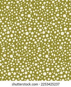 Resumen Diseminación de los puntos aleatorios sin costura Patrón de vectores de moda Colores de moda de diseño de puntos desordenados Perfecto para la impresión de tela de Allover o envolver papel Tonos verdes de oliva