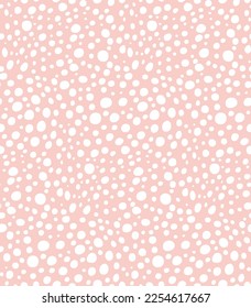 Abstract Scattered Random Spots Seamless Vector Pattern Trendy Fashion Colors Messy Dots Design Perfect for Allover Fabric Print or Wrapping Paper Pastel Pink Tones