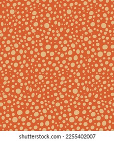 Abstract Scattered Random Spots Seamless Vector Pattern Trendy Fashion Colors Messy Dots Design Perfect for Allover Fabric Print or Wrapping Paper Coral Pastel Brown Tones