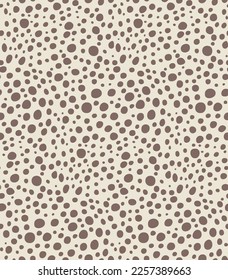 Abstract Scattered Random Spots Seamless Vector Pattern Trendy Fashion Colors Messy Dots Design Perfect for Allover Fabric Print or Wrapping Paper Ecru Brown Tones