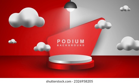 
Resumen del fondo de la escena. Podio cilíndrico con fondo. Presentación del producto, simulación, exposición de productos cosméticos, podio, pedestal de escenario o plataforma. Ilustración vectorial eps 10.