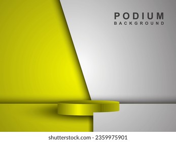 
Abstract scene background. Cylindrical podium with background. Product presentation, mock up, cosmetic product exhibition, podium, stage or platform. Vector illustration