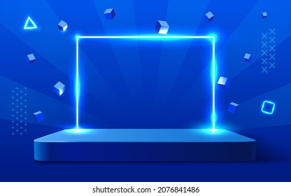 Resumen del fondo de la escena. Presentación del producto, simulación, presentación de productos cosméticos, podio, pedestal de escenario o plataforma. Ilustración del vector
