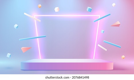 Abstrakter Hintergrund der Szene. Produktpräsentation, Muster, zeigen kosmetisches Produkt, Podium, Bühnenboden oder Plattform. Vektorgrafik