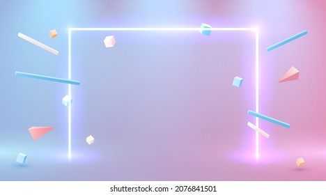 Abstract Scene Background. Product Presentation, Mock Up, Show Cosmetic Product, Podium, Stage Pedestal Or Platform. Vector Illustration