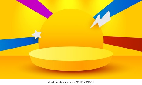 Abstract scene background. Product presentation, mock up, show cosmetic product, Podium, stage pedestal or platform. Vector illustration