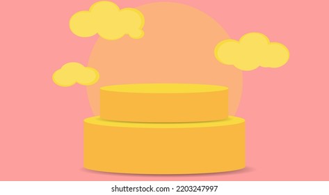 Abstract scene background. Product presentation, mock up, show cosmetic product, Podium, stage pedestal or platform. Vector illustration