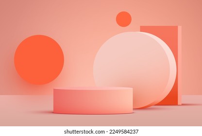 Abstract scene background. Product presentation, mock up, show cosmetic product, Podium, stage pedestal or platform. Vector illustration