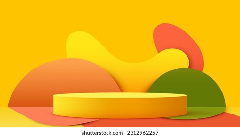 Abstract scene background. Product presentation, mock up, show cosmetic product, Podium, stage pedestal or platform. Vector illustration