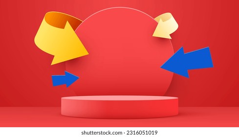 Abstract scene background. Product presentation, mock up, show cosmetic product, Podium, stage pedestal or platform. Vector illustration