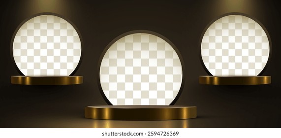 Abstract scene background. Product presentation, mock up, winner, Podium, stage pedestal or platform. Vector illustration