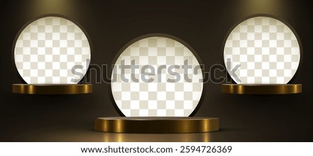 Abstract scene background. Product presentation, mock up, winner, Podium, stage pedestal or platform. Vector illustration