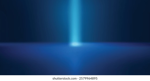 Abstract scene elegant blue light lines on dark background with lighting effect design