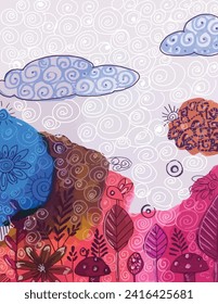 Abstract Scenery For Background Prints